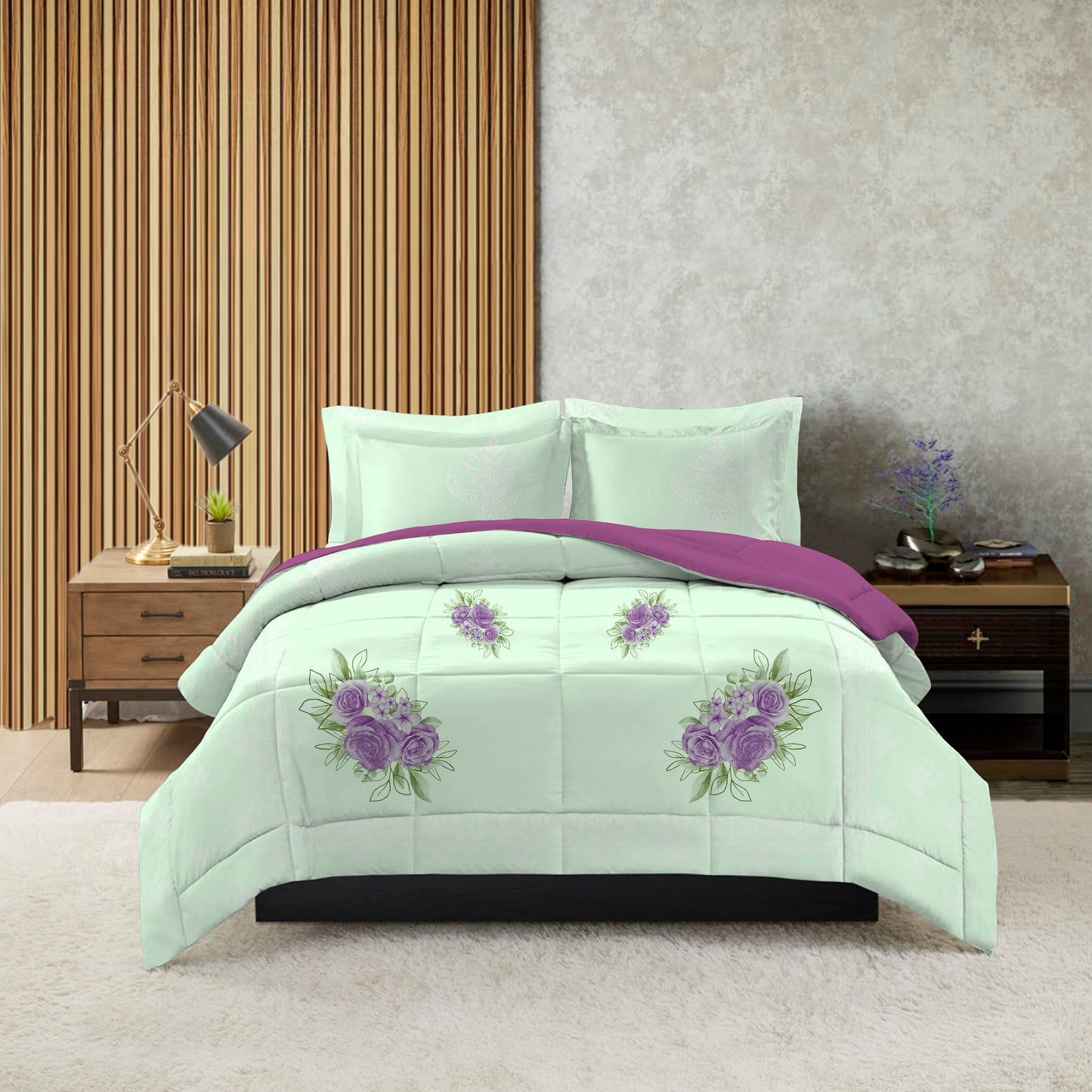 Blossoms Home & Beyond|Comforter Double Bed | 220 GSM |Light weight|super soft |Blanket Double Bed, AC Comforter Double Bed, Quilt, AC Blanket, Dohar Double Bed, Diwali Gifts, Microfiber (Floral print on off-white Base)