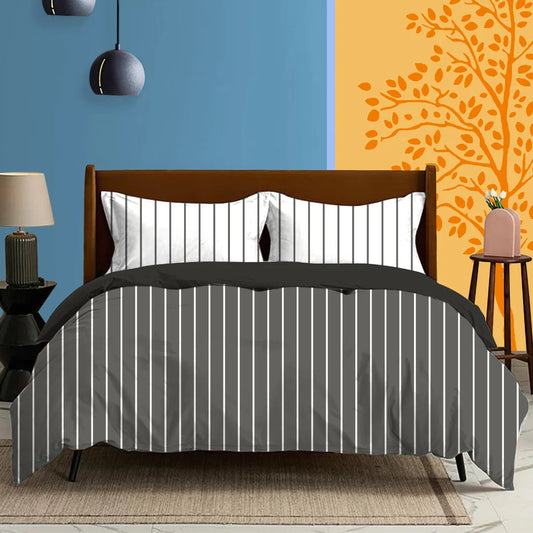 Blossoms Super King Size Premium Quality Strips Design Bedsheet 100% Cotton 210-TC Super-Fine