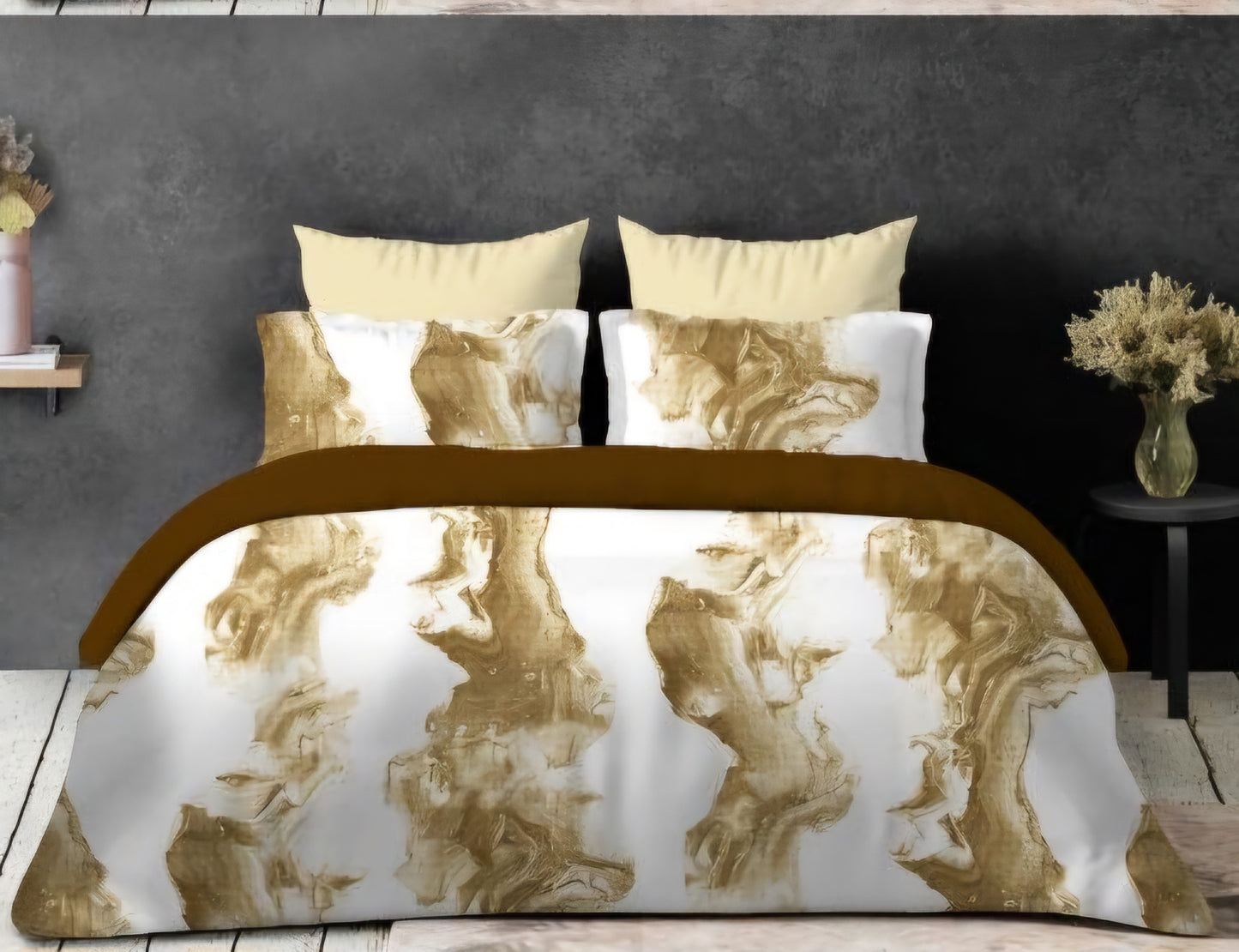 Micro fabric Double bed bedsheet with 2 pillows