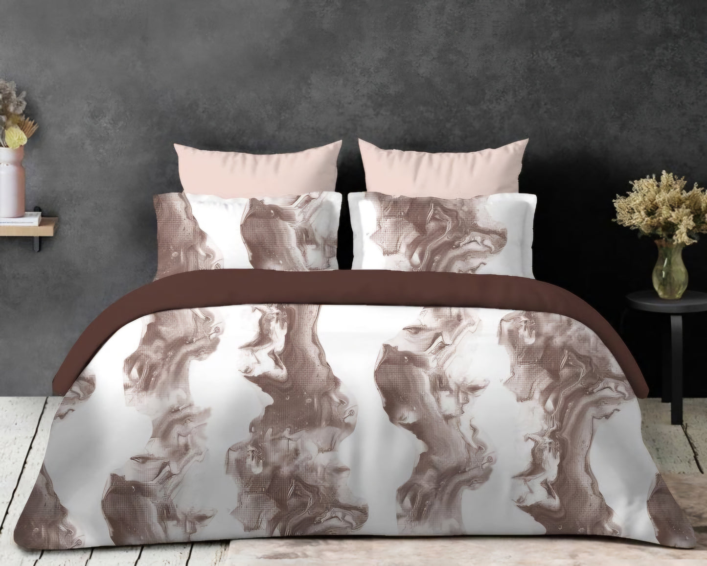 Micro fabric Double bed bedsheet with 2 pillows