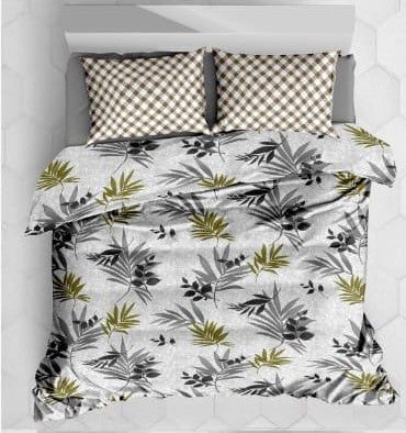 100% cotton double 90x100 inch bedsheet with 2 pillows 17x27 inch.