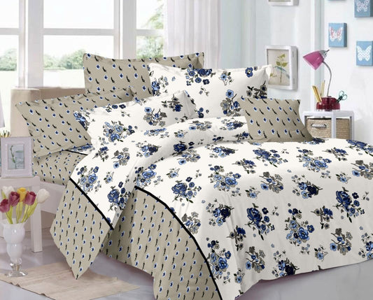 100%cotton double bedsheet 90x100 inch , super soft fabric with 2 pillows.