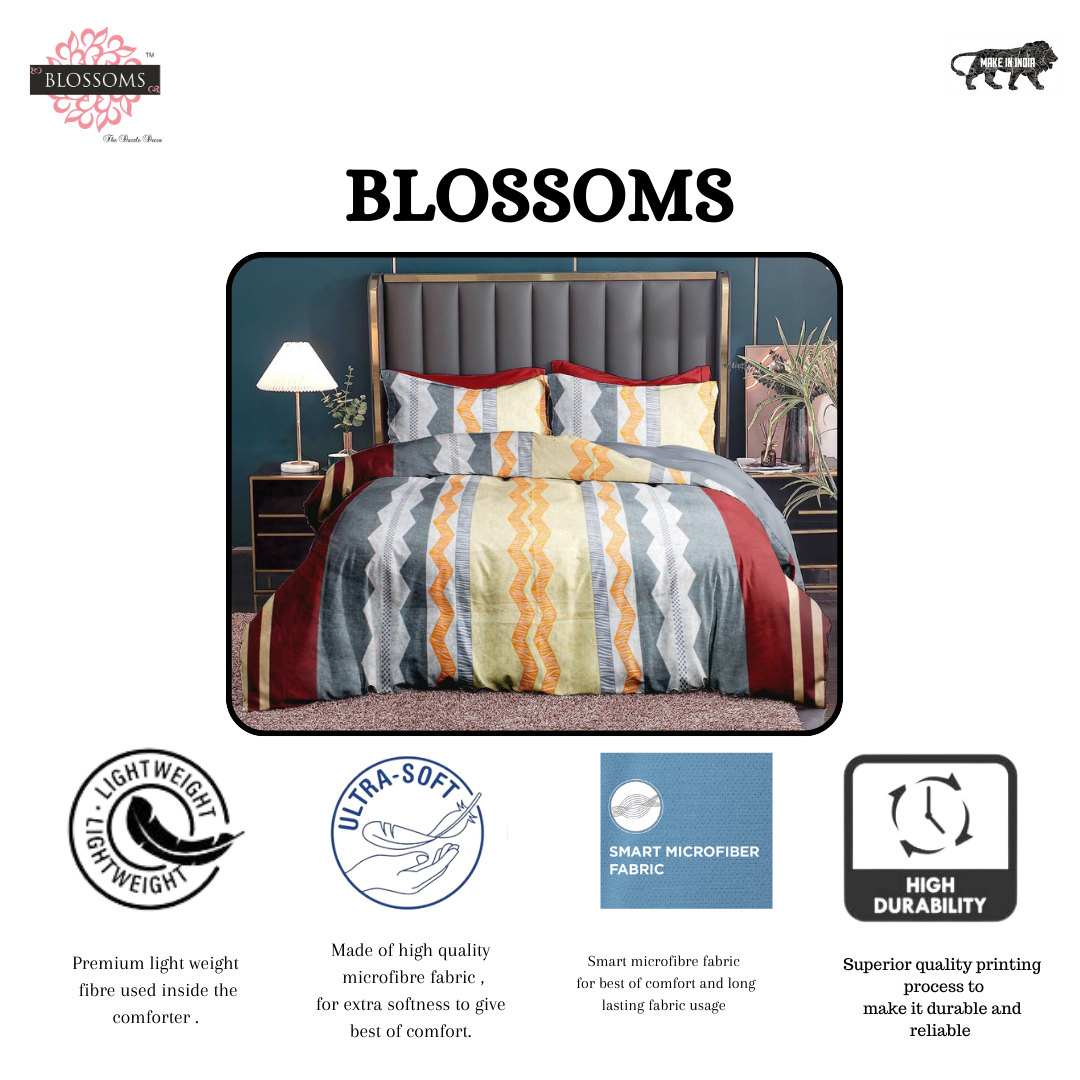 Microfiber double bedsheet |Stripe design |2pillow covers|200tc|120gsm|Supersoft|95by 95inch|