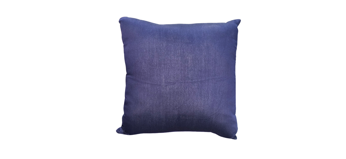 Blossoms blue cotton Cushion covers| 16x16 inch | super premium zari embroidery | pack of 1