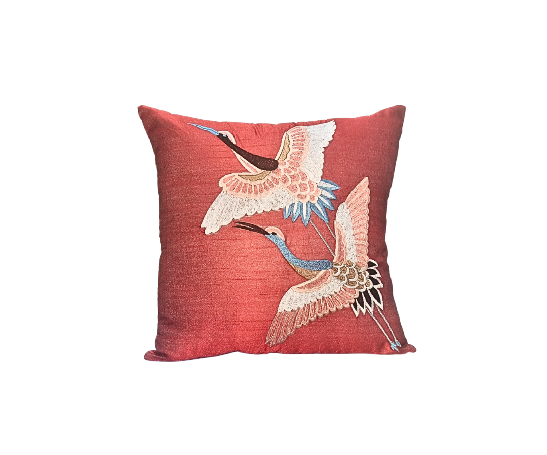Blossoms Embroided premium Cushion Cover 16x16 inch