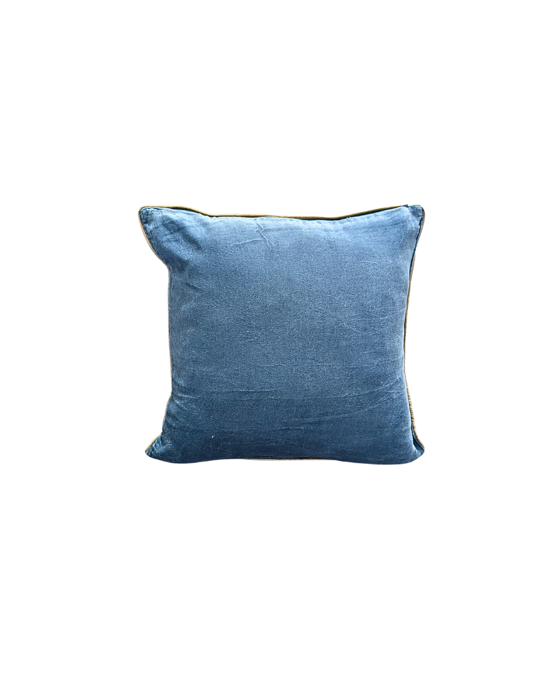 Blossoms blue colour velvet Cushion covers| 16x16 inch | super premium embroidery | pack of 1