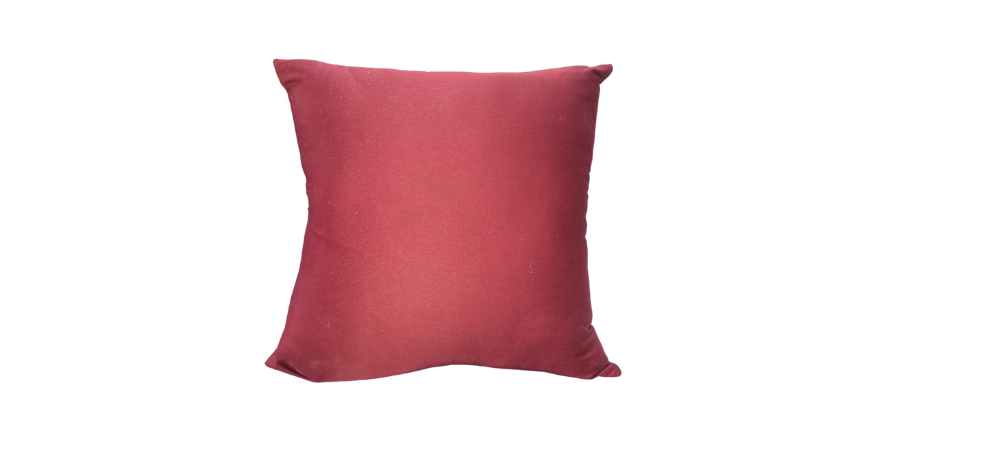 Blossoms Mehroon cotton Cushion covers| 16x16 inch | super premium zari embroidery | pack of 1