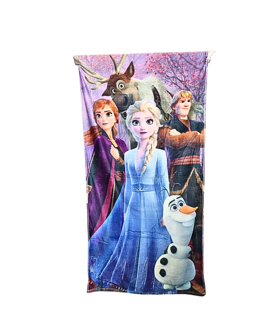 Blossoms kids "Frozen - Anna Elsa" cartoon printed Towels | 100% Cotton towels| | safe for kids | big size 24x47 inch | set of 1 pc .
