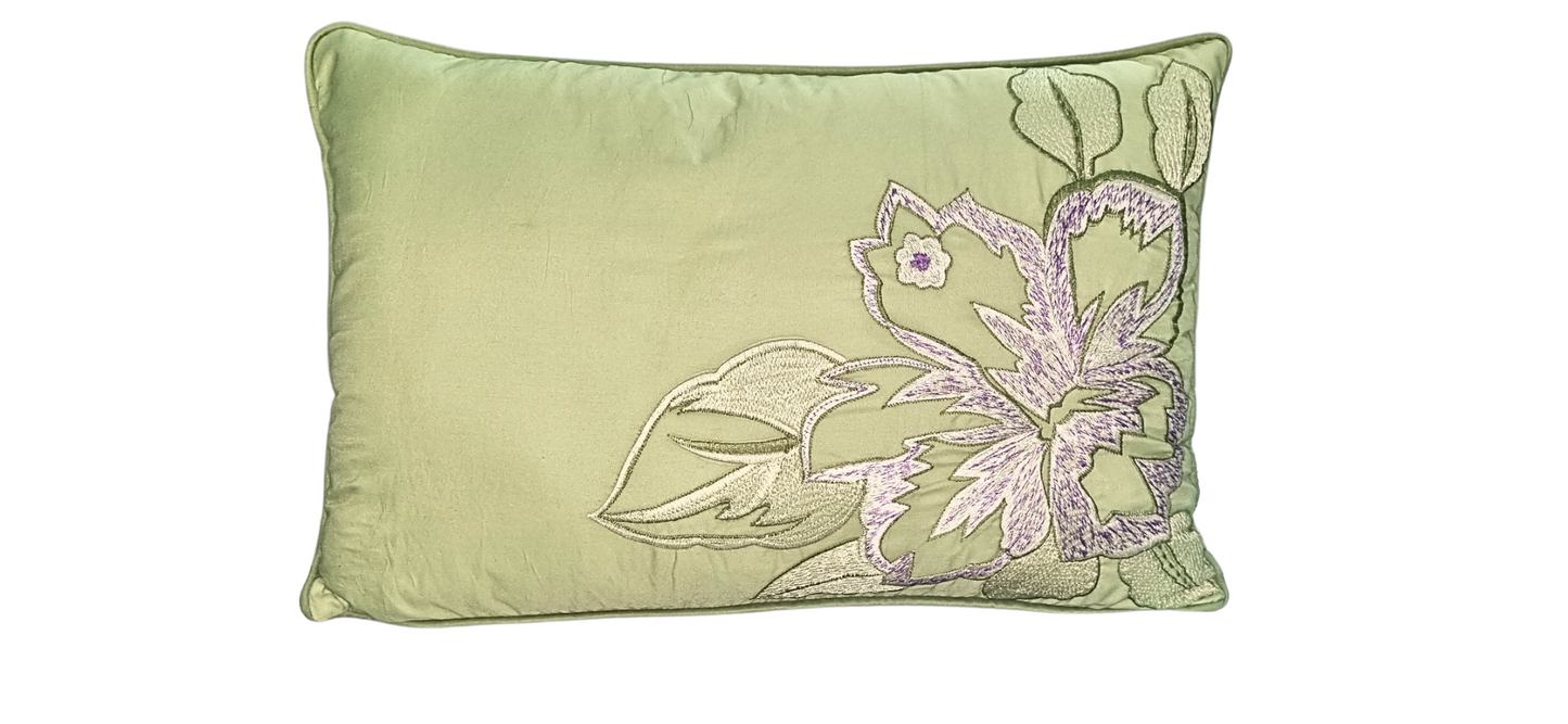 Blossoms 4 PCS Decorative Designer Cushion Cover |Embroidered & Quilted | Cotton Fabric|Floral Design.