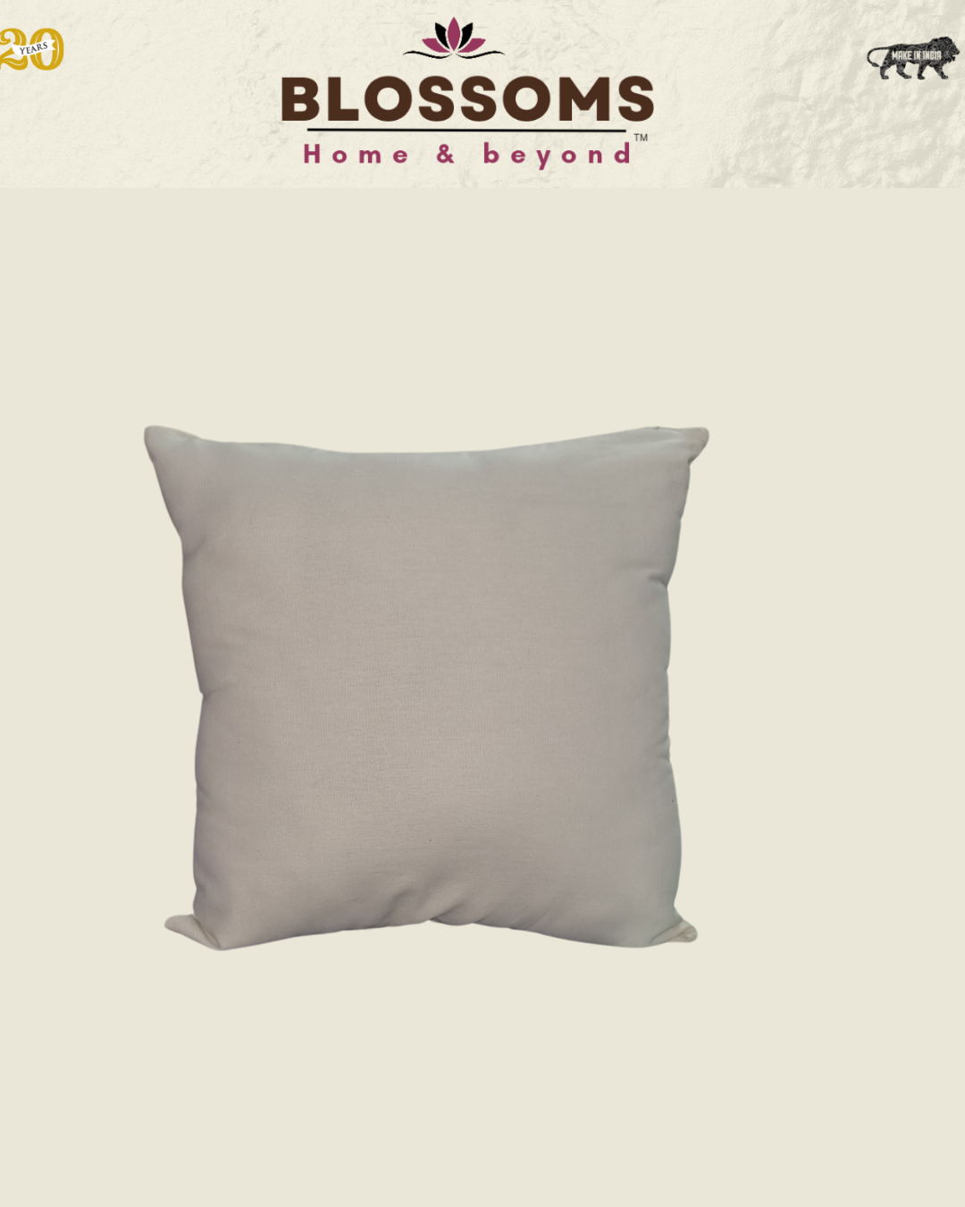 Blossoms Embroided aari work cushion cover. Pack of 1