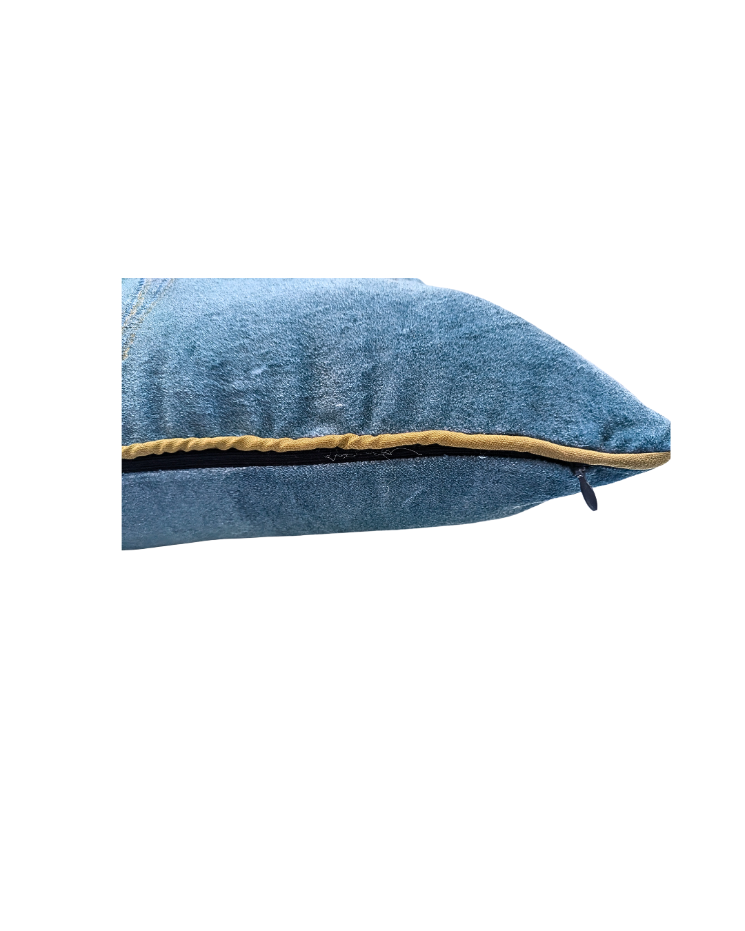 Blossoms blue colour velvet Cushion covers| 16x16 inch | super premium embroidery | pack of 1