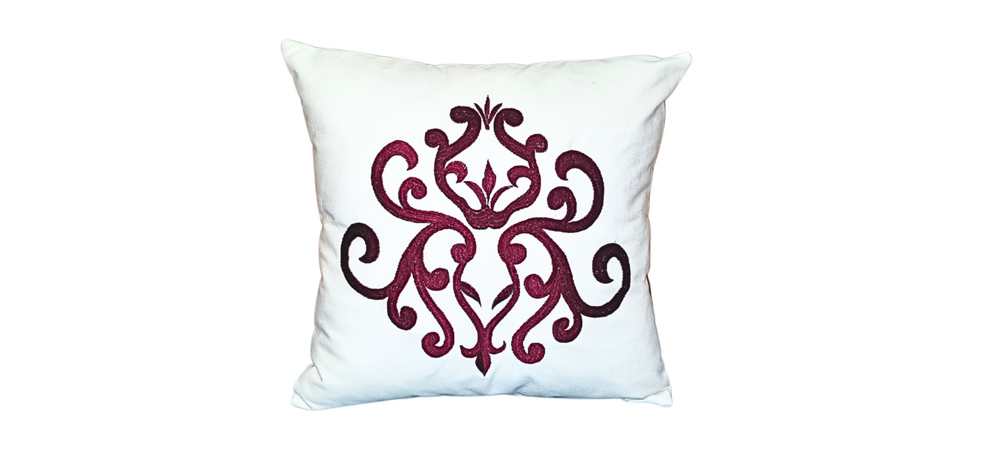 Blossoms Set of 5 pcs set of Decorative Designer Cushion Covers |Embroidered work| 16x16|inch and 1 round . Cotton Fabric|Modern Design. Set of 5 pcs