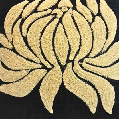 Decorative Cushion Cover |Aari work| 16 by 16| Cotton Fabric|Floral Work|cc|emb|414.