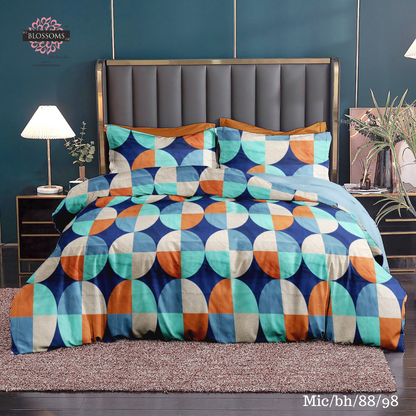 Microfiber double bedsheet |multicolor |2pillow covers|200tc|120gsm|Supersoft|95by 95inch|