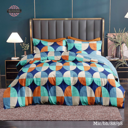 Microfiber double bedsheet |multicolor |2pillow covers|200tc|120gsm|Supersoft|95by 95inch|