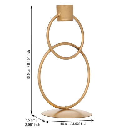 Decorative Metal Candle Stand Rings Design Candle Holder Diwali Decoration | Indoor & Outdoor, Festival Decorative Candles Gift Items (Set of 2)