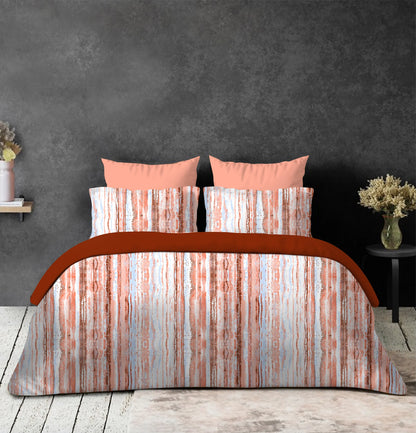 Blossoms Modern Elegance: Premium Abstract Design Bedsheet 100% Cotton 144-TC Super-Fine