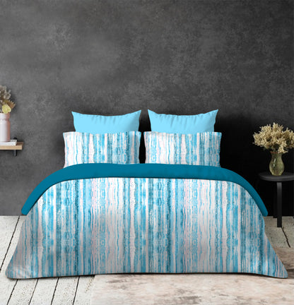 Blossoms Modern Elegance: Premium Abstract Design Bedsheet 100% Cotton 144-TC Super-Fine