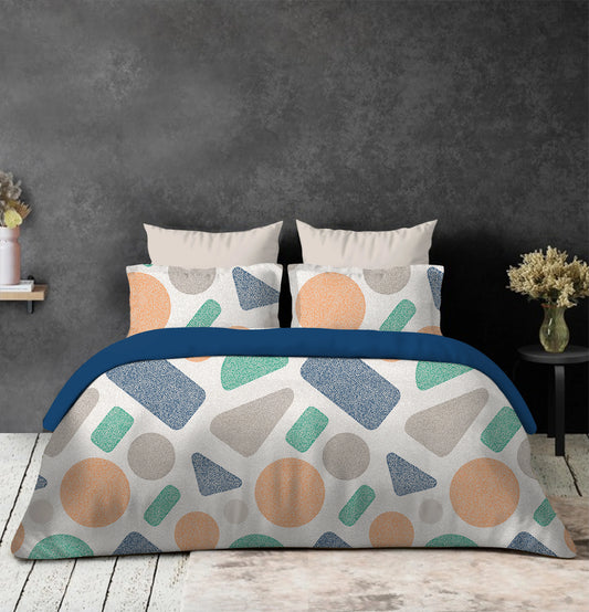 Premium Quality Geometric Design Bedsheet 100% Cotton 144-TC Super-Fine