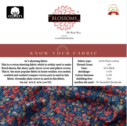 Premium Quality Geometric Design Bedsheet 100% Cotton 144-TC Super-Fine