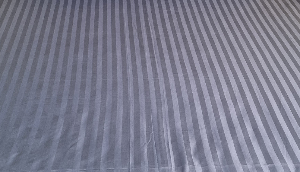Blossoms 600 thread count premium satin stripes king size bedsheet with 2 pillows .