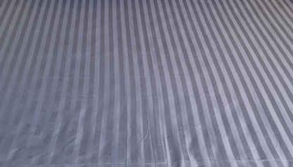 Blossoms 600 thread count premium satin stripes king size bedsheet with 2 pillows .