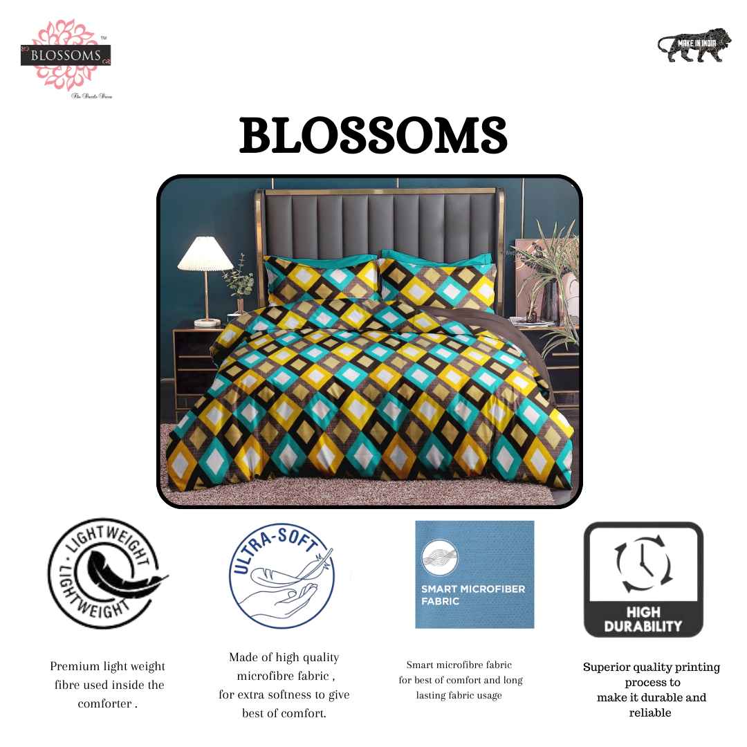 Microfiber double bedsheet |multicolor |2pillow covers|200tc|120gsm|Supersoft|95by 95inch|