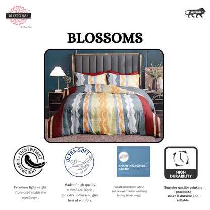 Microfiber double bedsheet |Stripe design |2pillow covers|200tc|120gsm|Supersoft|95by 95inch|