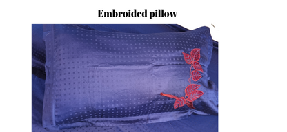 Blossoms Embroidered bedsheet with premium quality self design fabric