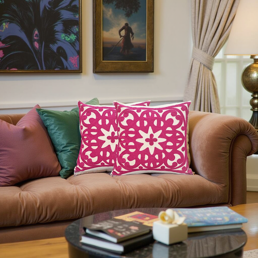 Designer Auri work Cushion Cover 16x16 inch