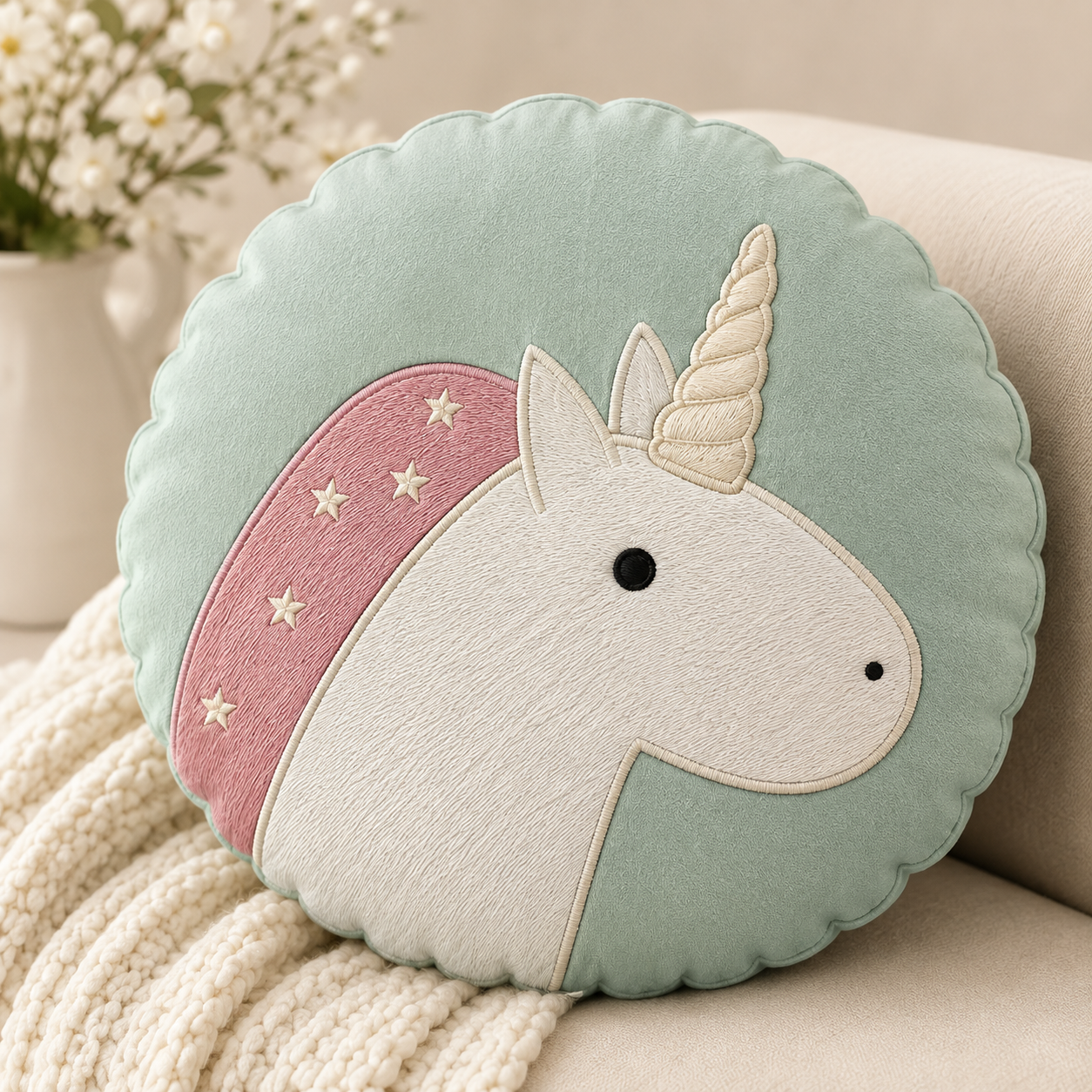 Blossoms kids cushion with filler