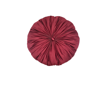 Round Tufted Decorative cotton Throw Pillow with filler . Set of 1 .