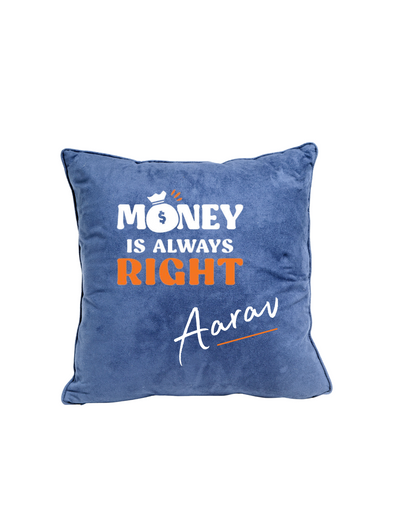 Name Customised cushion cover with filler . 14x14 inch | embroidered| set of 1