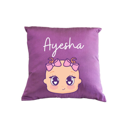 "Girl " theme embroidered personalised cushion.Best for gifting.Name can be changed