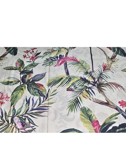 Blossoms Digital print king size printed floral bedsheet 600 tc with 2 pillows