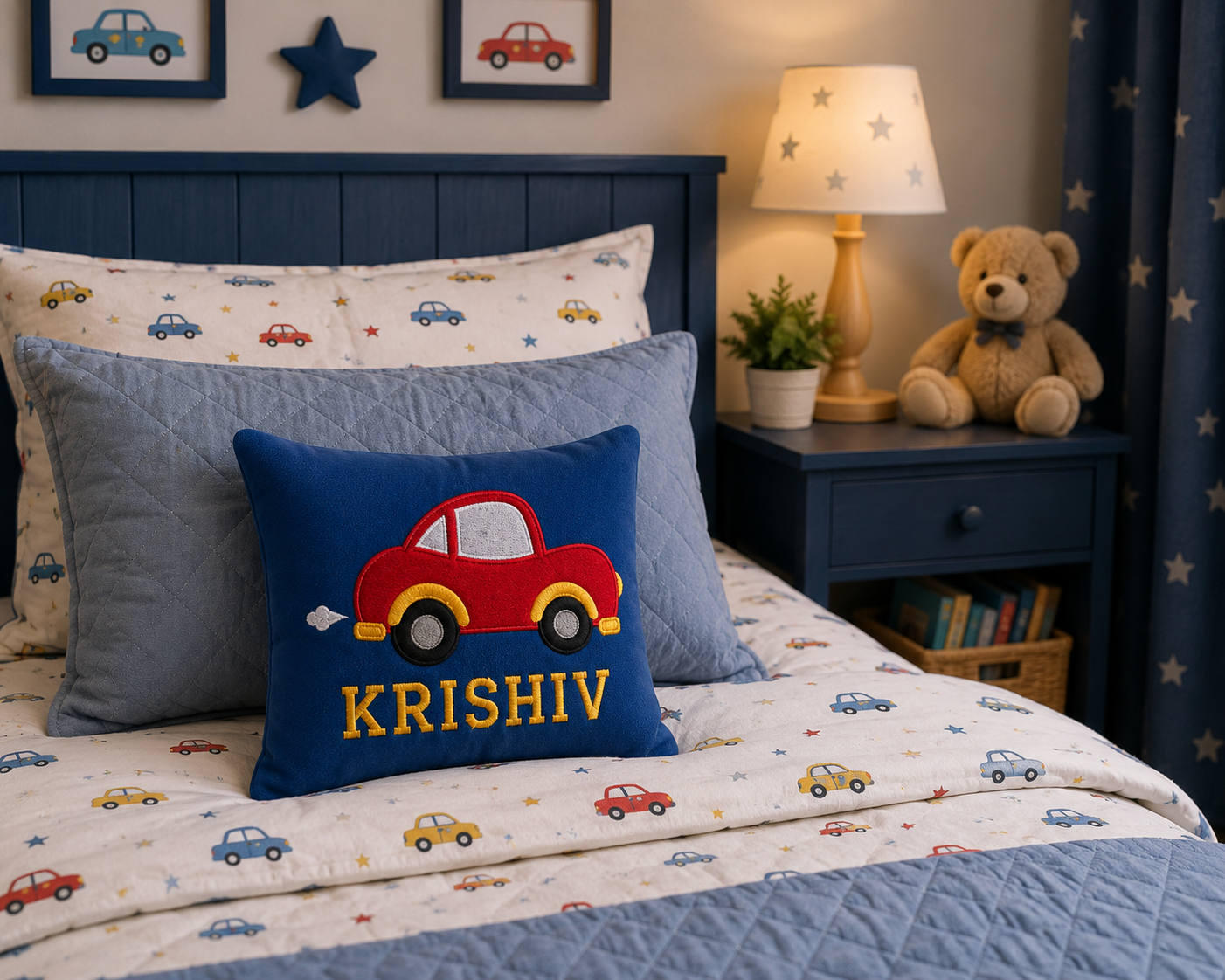 Blossoms kids cushion with filler 14*14 inch