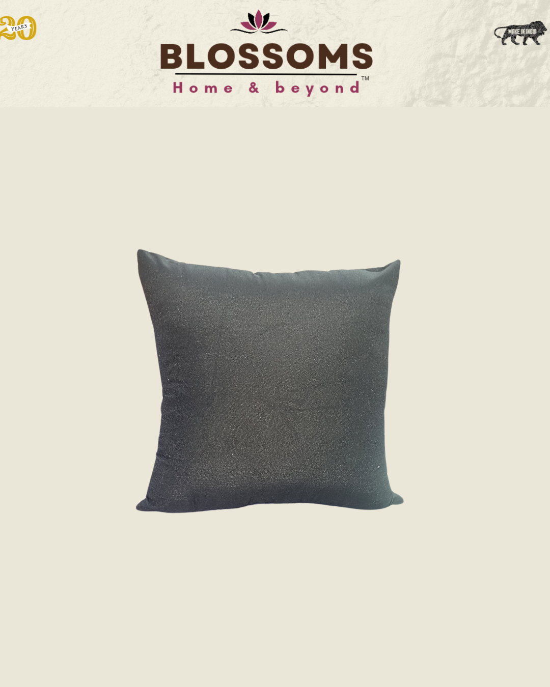 Blossoms Embroided peacock cushion cover . Pack of 1