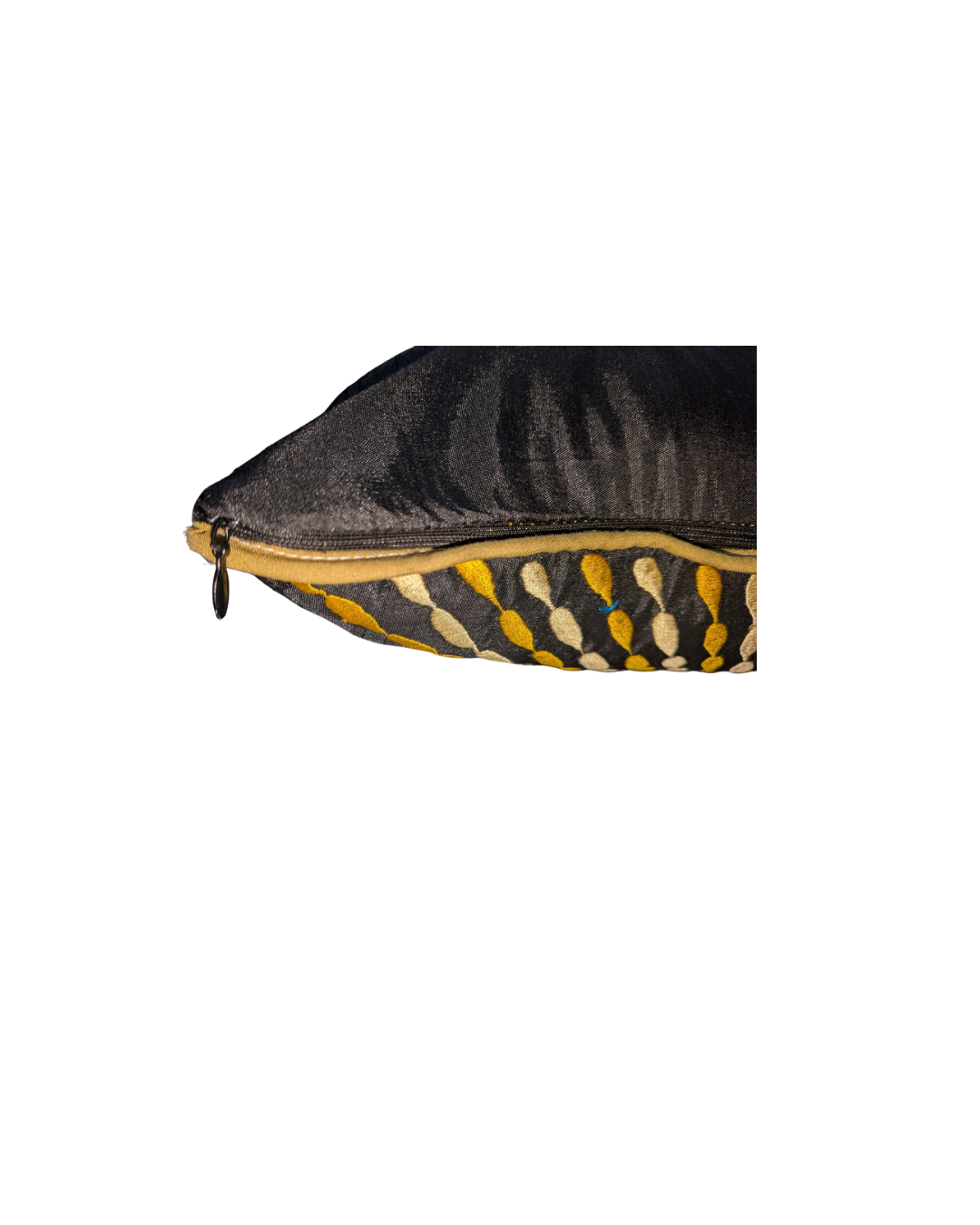 Cushion coverBlossoms embroidered White silk Cushion Cover | 14*14 inch cushion covers| modern embroidery | pack of 1