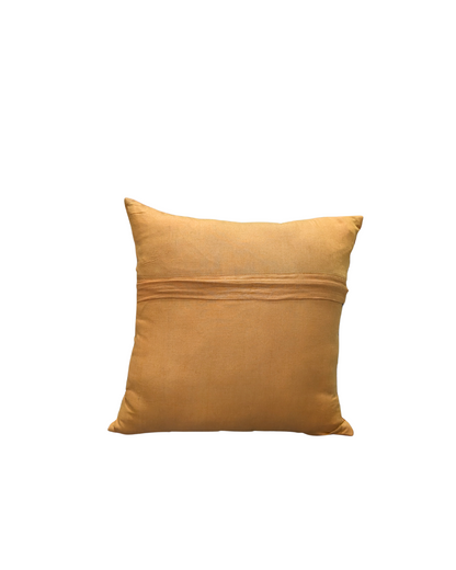 Blossoms embroidered rust cotton Cushion Cover | 14*14inch cushion covers| floral plutch work embroidery | pack of 1