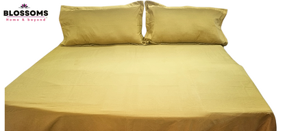 Blossoms 9 pc beige and off white bedding set with soft and durable micro cotton fabric . Includes 1 comforter(reversible) ,1 dohar reversible, 1 bedsheet , 2 pillows and 4 cushion covers only .