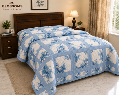 Blossoms patchwork quilt .