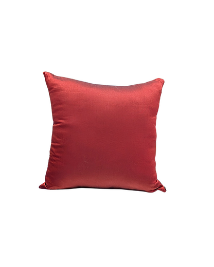 Blossoms reddish mehroon Embroidered premium Cushion Cover 16x16 inch set of 1 .