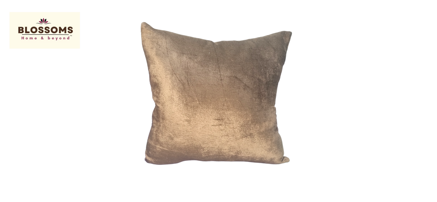 Blossoms Velvet Cushion with zari embroidery all over .  16x16 inch 1 unit each