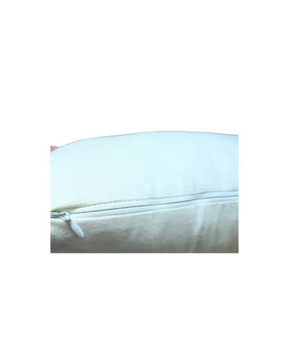 Blossoms embroidered off white cotton Cushion Cover | 16x16 inch cushion covers| floral embroidery | pack of 1