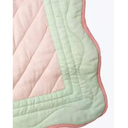 Blossoms Kids quilt cotton fabric with flamingo embroided .