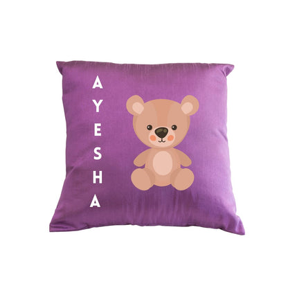 "Teddy bear " theme embroidered personalised cushion.Best for gifting.Name can be changed