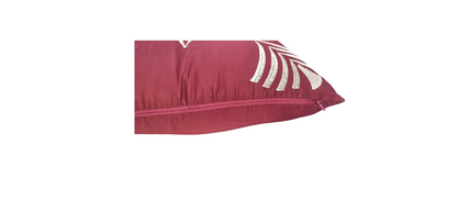 Blossoms Mehroon cotton Cushion covers| 16x16 inch | super premium zari embroidery | pack of 1