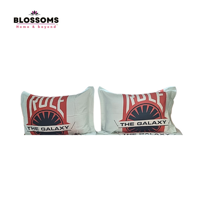 Blossoms kids printed pure cotton bedsheet , |500 thread count| with premium soft touch. |Safe for kids|.    |2 pillow covers |.