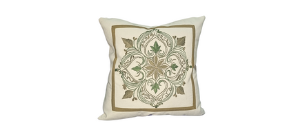 Blossoms Decorative Designer Cushion Cover |Embroidered work| 16x16|inch, Cotton Fabric|floral modern Design.