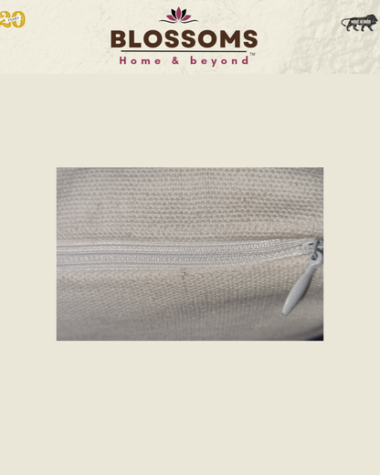 Blossoms Embroided aari work cushion cover. 14*14 inch Pack of 1